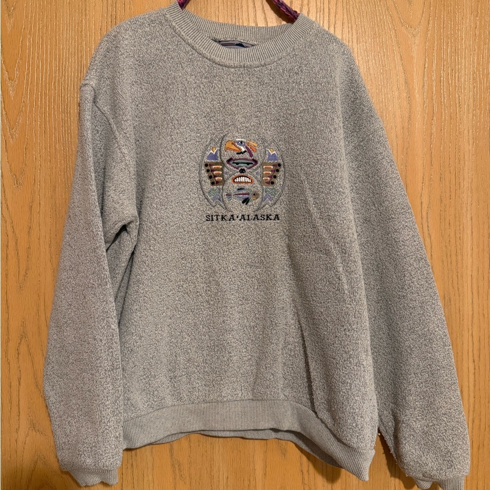 Gray Sitka Alaska Crewneck Sweater